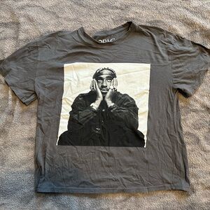 2Pac Gray Graphic T-Shirt